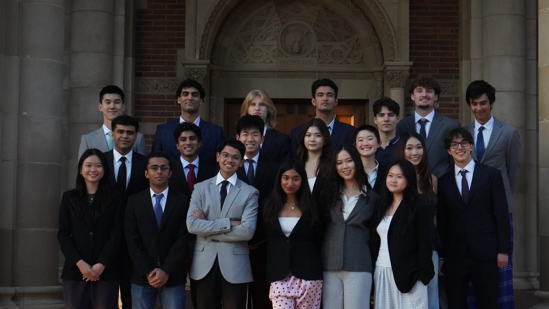 Bruin Entrepreneurs members on the steps of Royce Hall